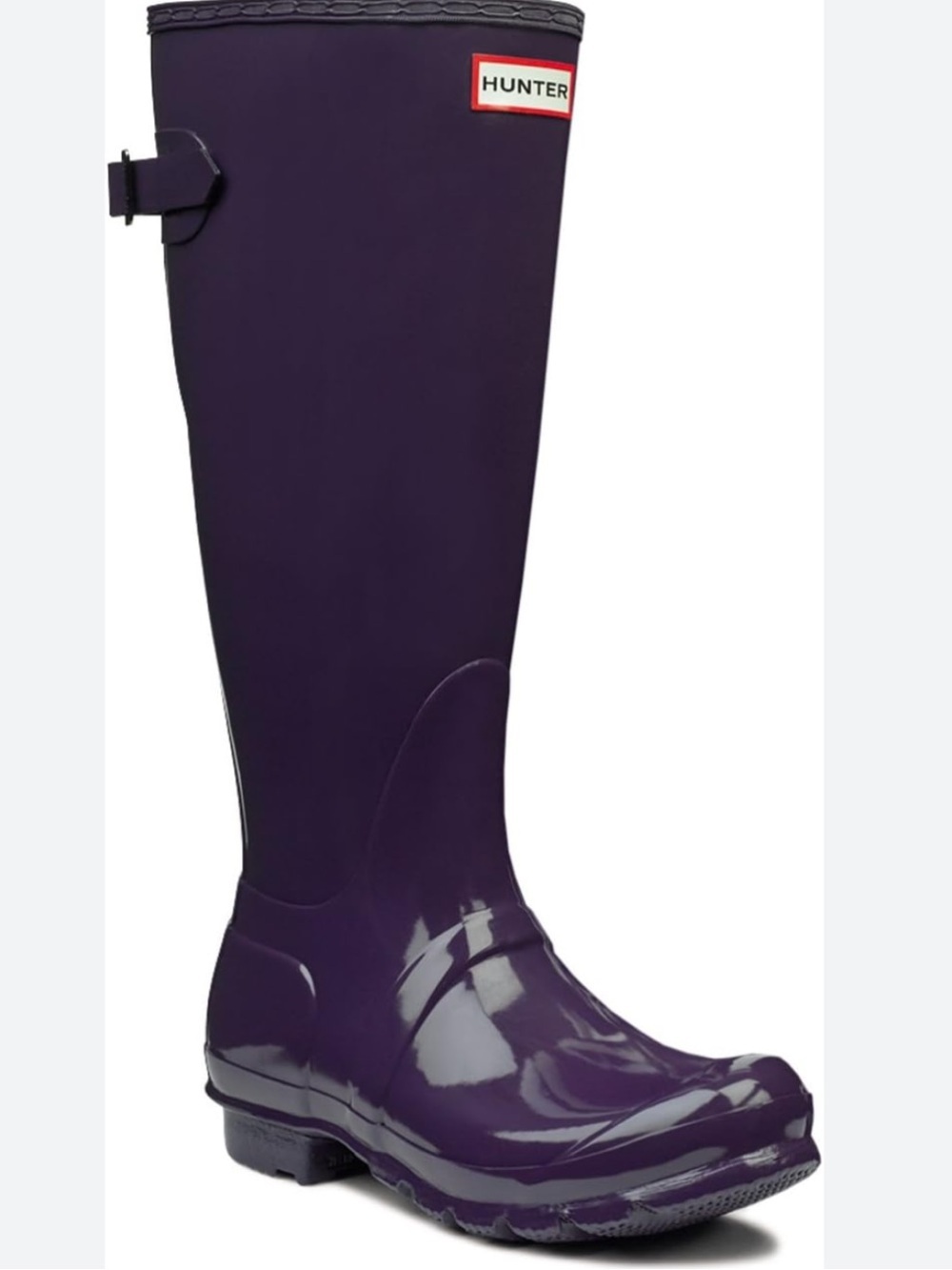 Hunter Purple/Aubergine Tall Original Gloss Waterproof Rain Boots 9W /8M